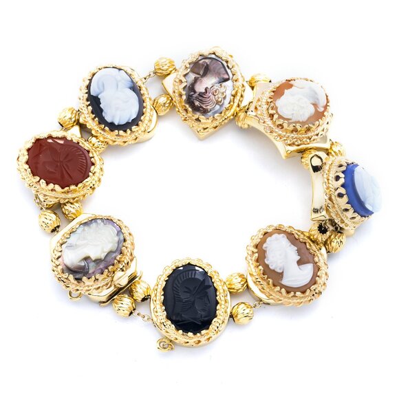 14k Yellow Gold Cameo Bracelet - Picture 3 of 3